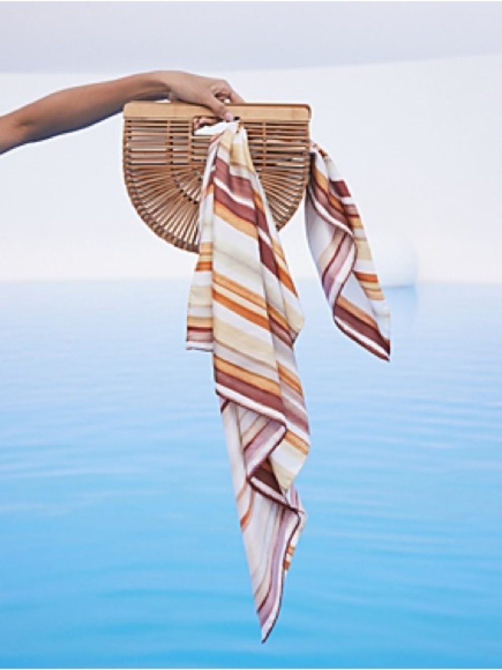 Cult Gaia Gaia’s silk scarf in jasper watercolor - Picture 2 of 6